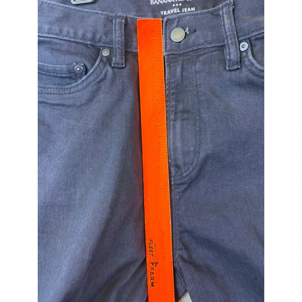 Banana Republic Travel Jean Mens 33x34 (Fits 33x32) Black Slim Fit Stretch Denim